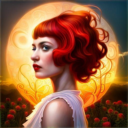 Text Effects Art: "Credits for Strawberries:: Art Nouveau, food photography, Voynich manuscript, 60s album art for soul ...