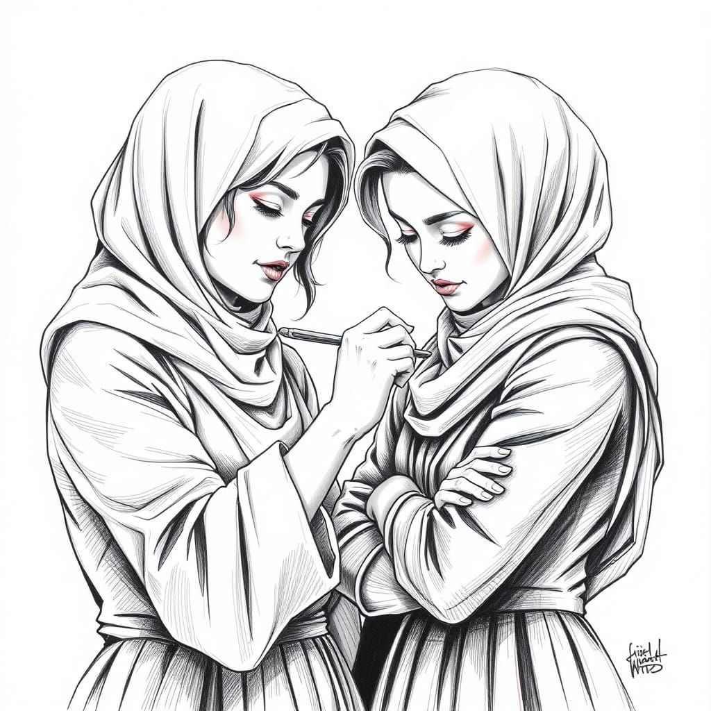 AI Image of Women Drawing