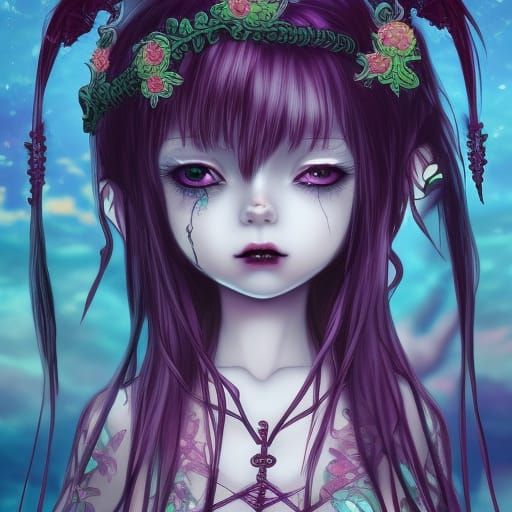 Happy Elf Toddler in Anime Style