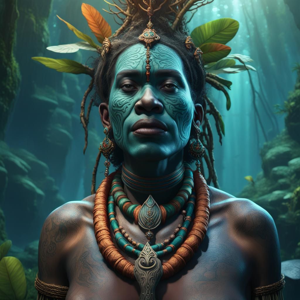 Underwater Jungle Shaman with Simbi Spirits
