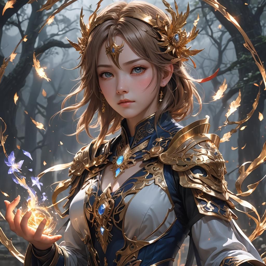 Awakening Elementalist in 3D Anime Art Style