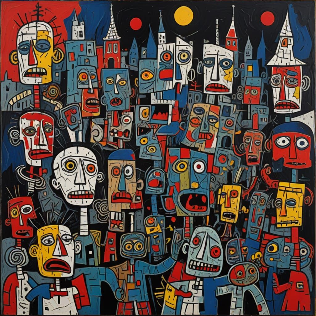 Chaos Reigns in Fauvist Cityscape