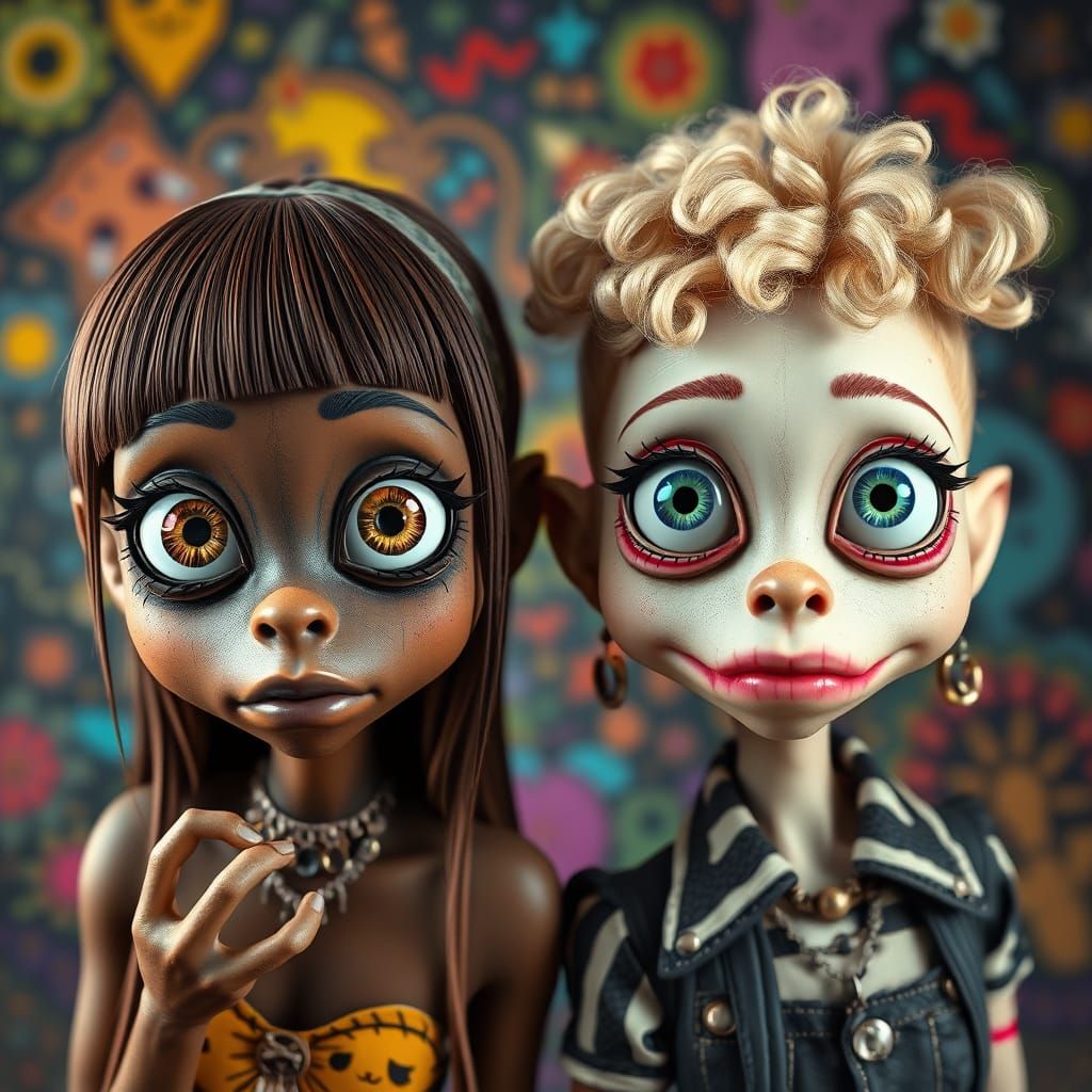 Opposites: Punk and Prep Creatures in Detailed Fantasy Art