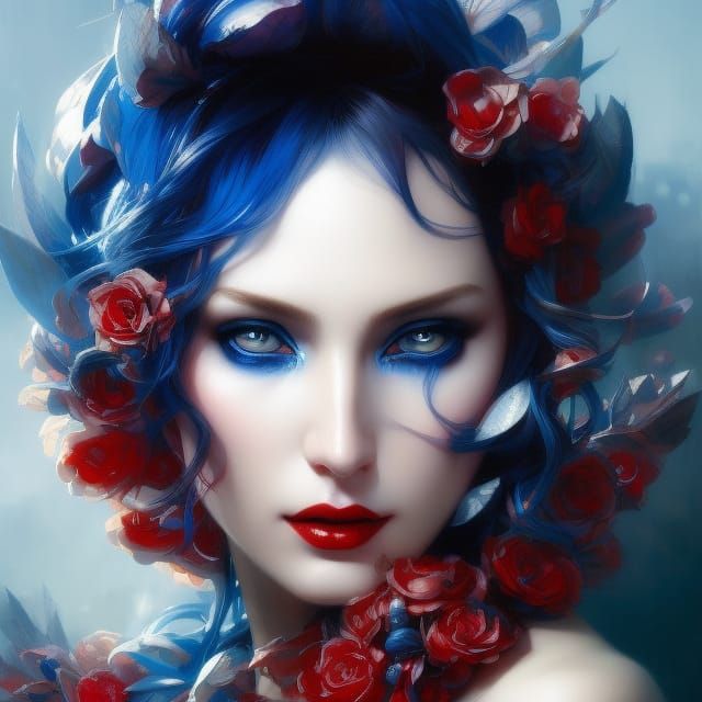 Gothic Enchantress Portrait in Hyperdetailed Fantasy Art