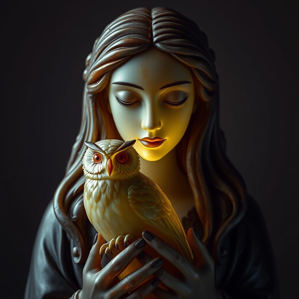 Woman and Owl