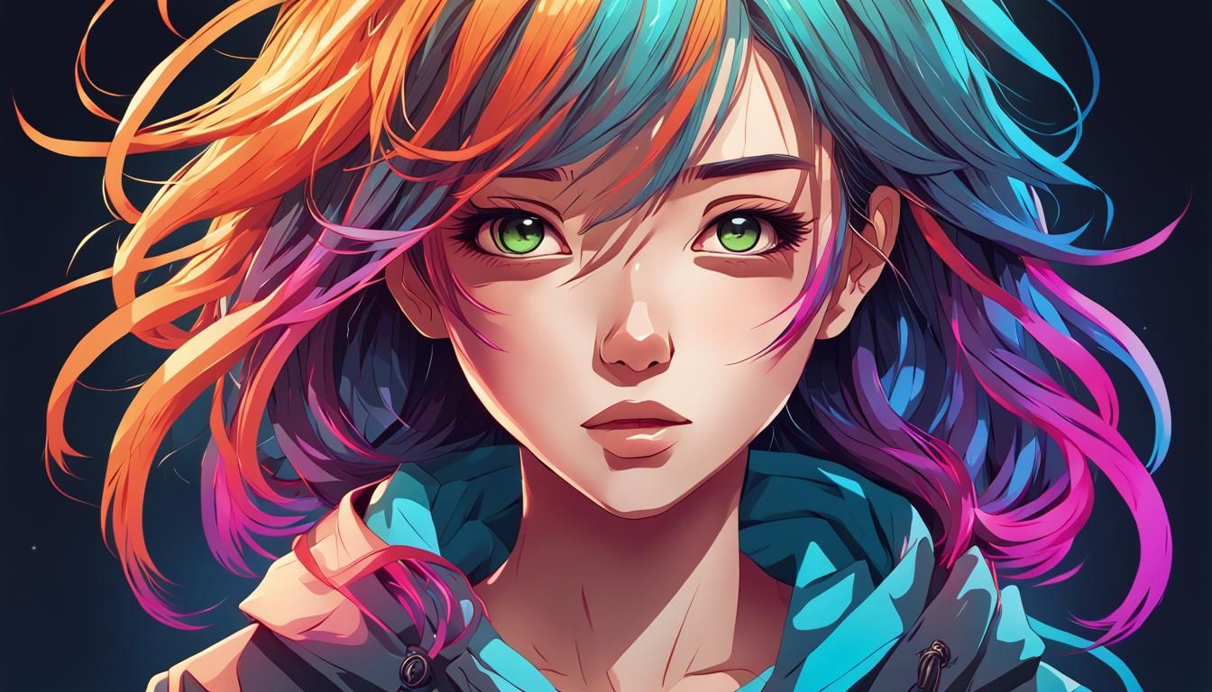 Anime Girl Portrait in High-Detailed Anime Style