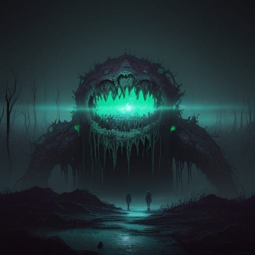 Cosmic Horror in Vibrant, Iridescent Hues