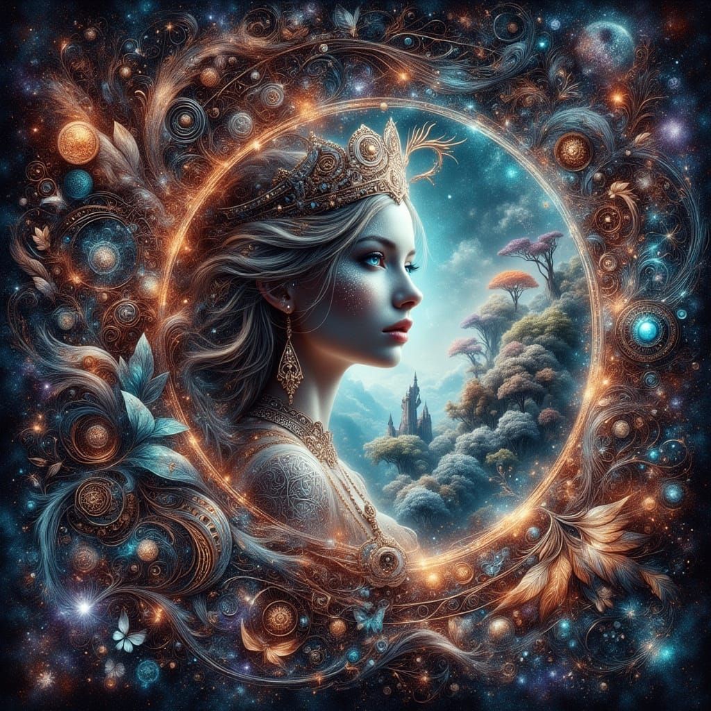 Futuristic Portal to New Dimension in Digital Art