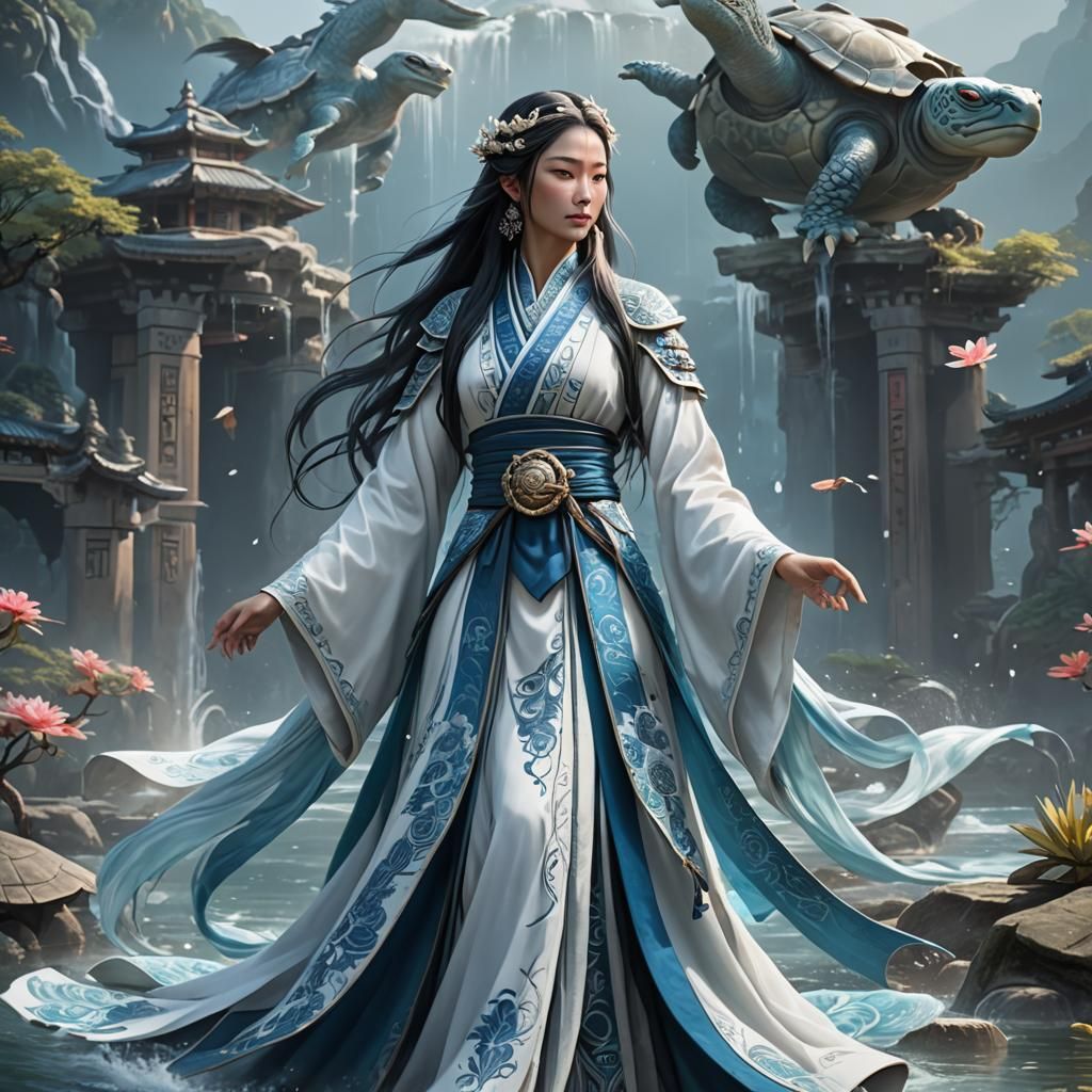 Immortal Lady of the Water Tribe in Fantasy Art