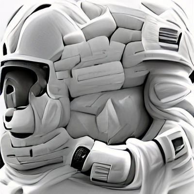 Astronaut Floating in Colorful Abstract Space