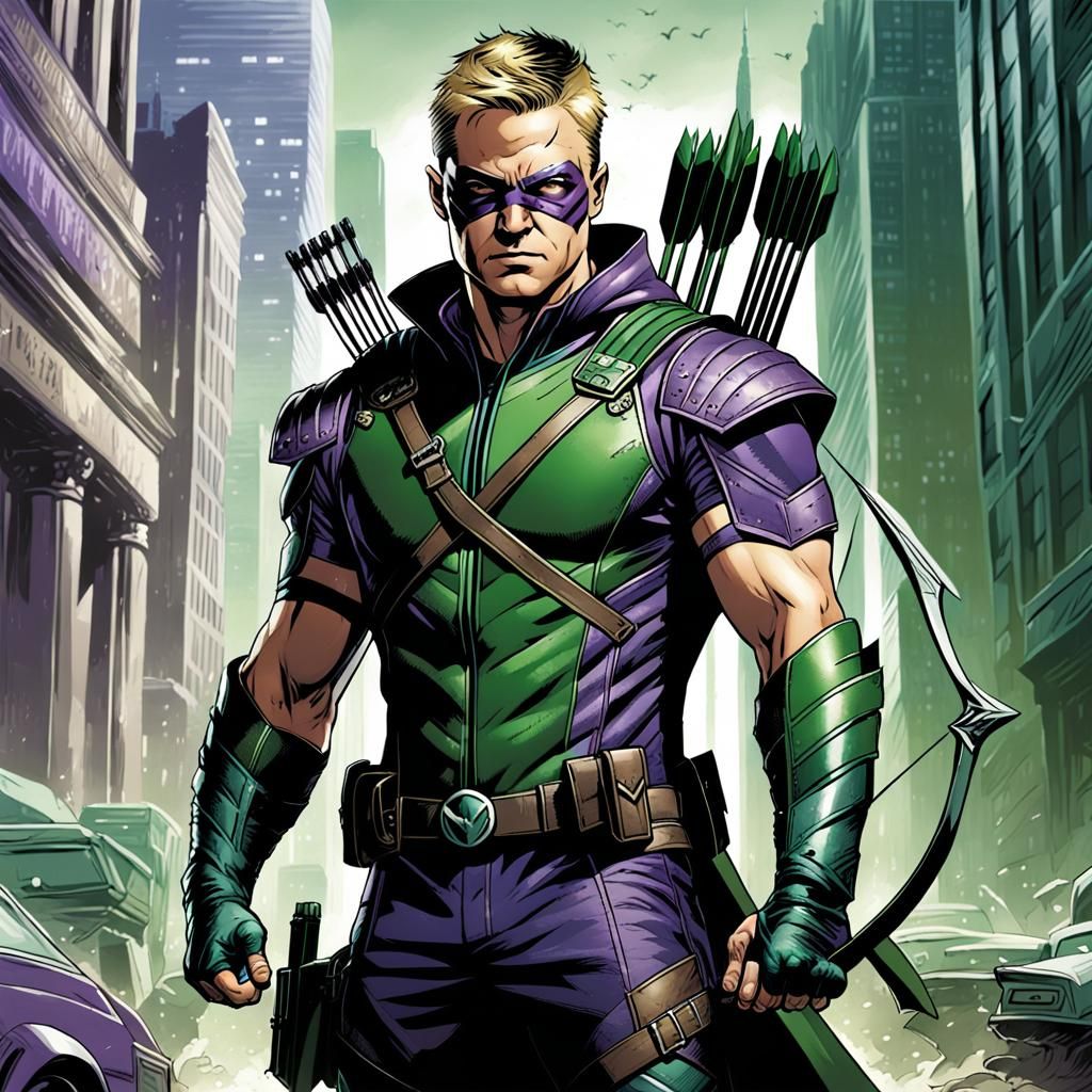Green Hawk: Comic Book Superhero Fusion
