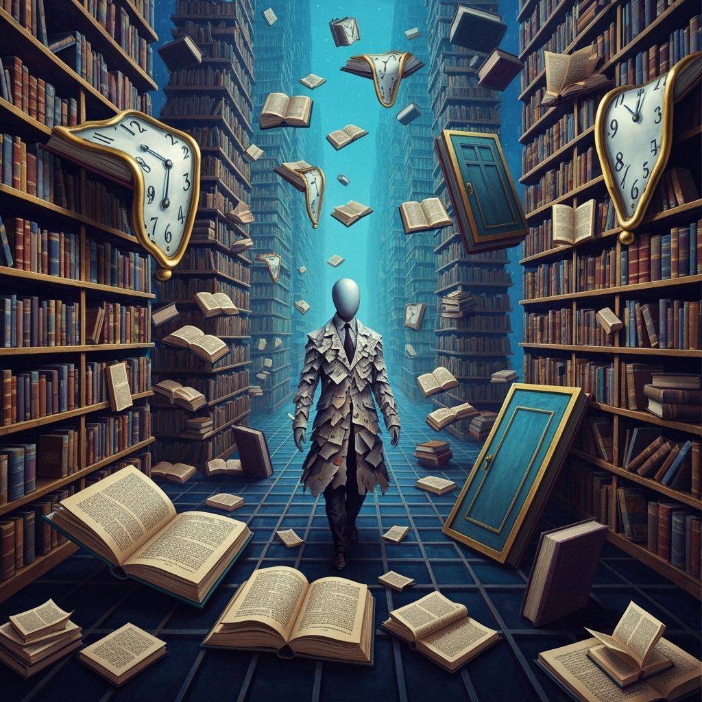 Surreal Library in Void as Dreamscape