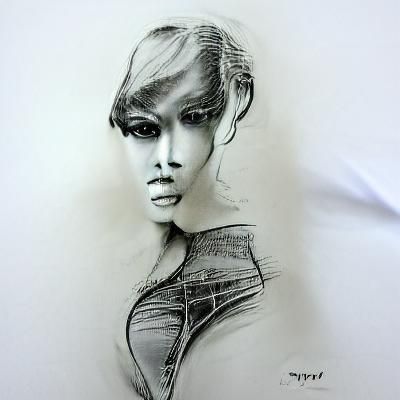 Top Model: Pencil and Ink Drawing in VRay Style