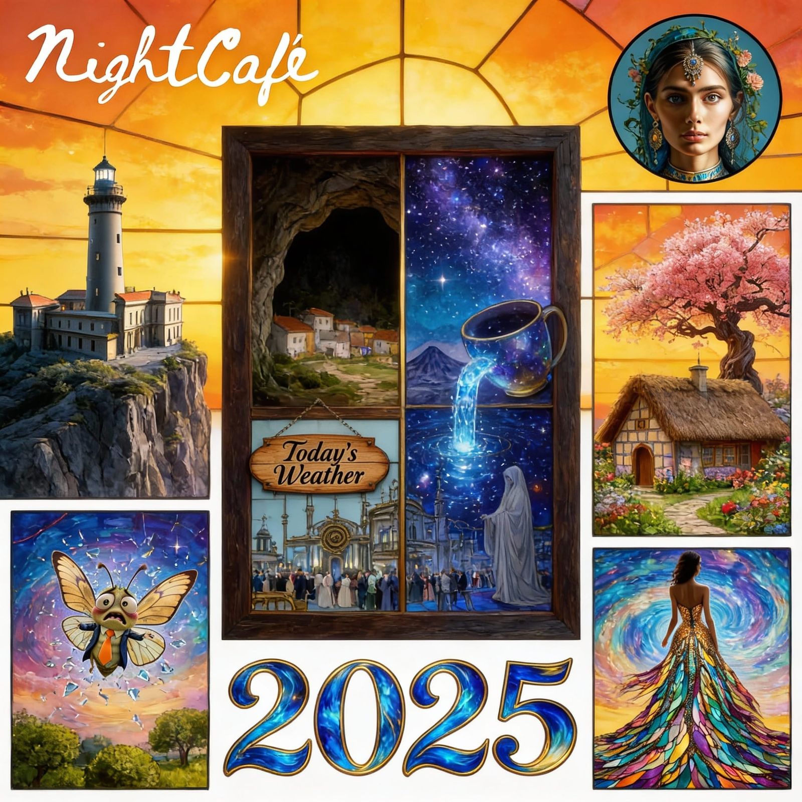 AI Art Collage Celebrating 2025 Creations