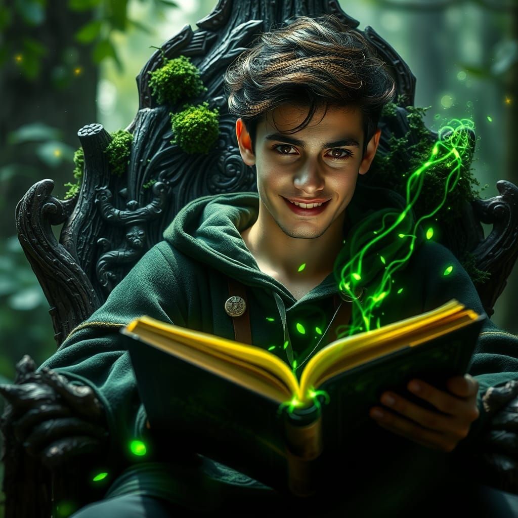 Mystical Forest Lorekeeper Portrait in Fantasy Art Style