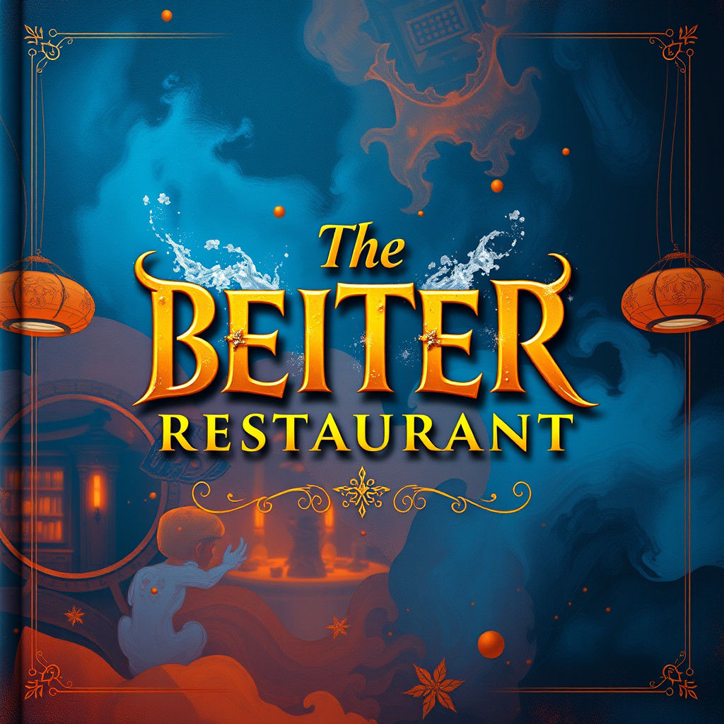 Fantasy Restaurant Menu Cover in Matte Painted Style