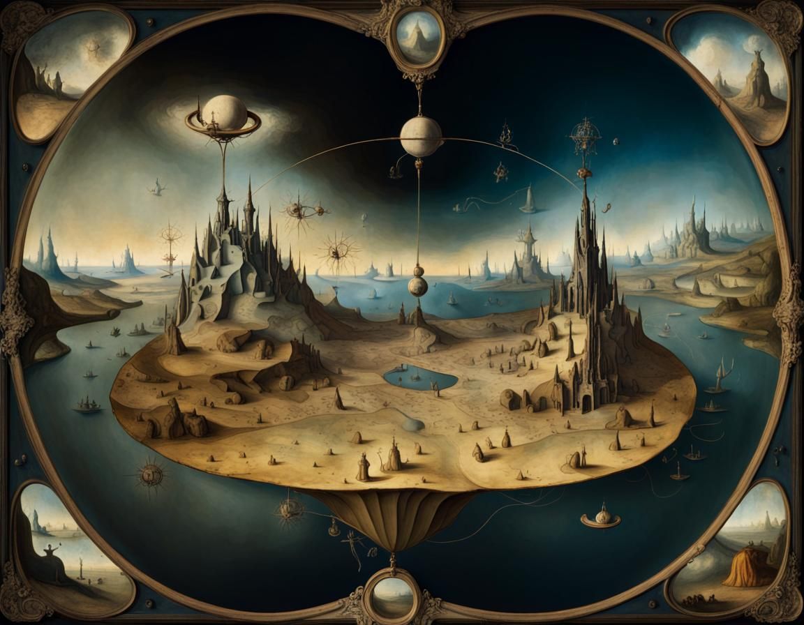 Surreal Antique Map of the Mind in Unreal Engine