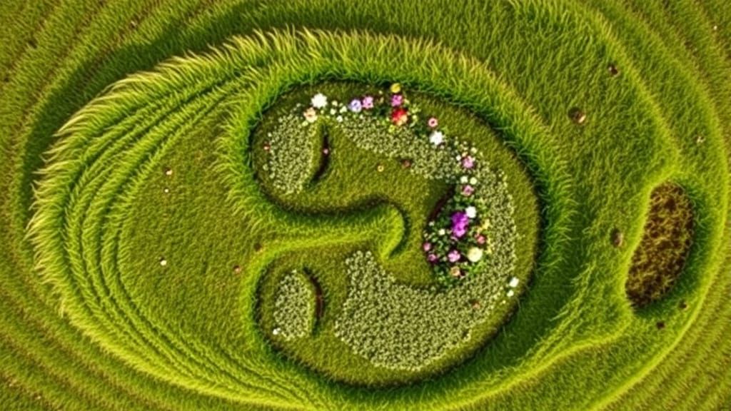 Serene Landscape Forms a Sleeping Woman's Face