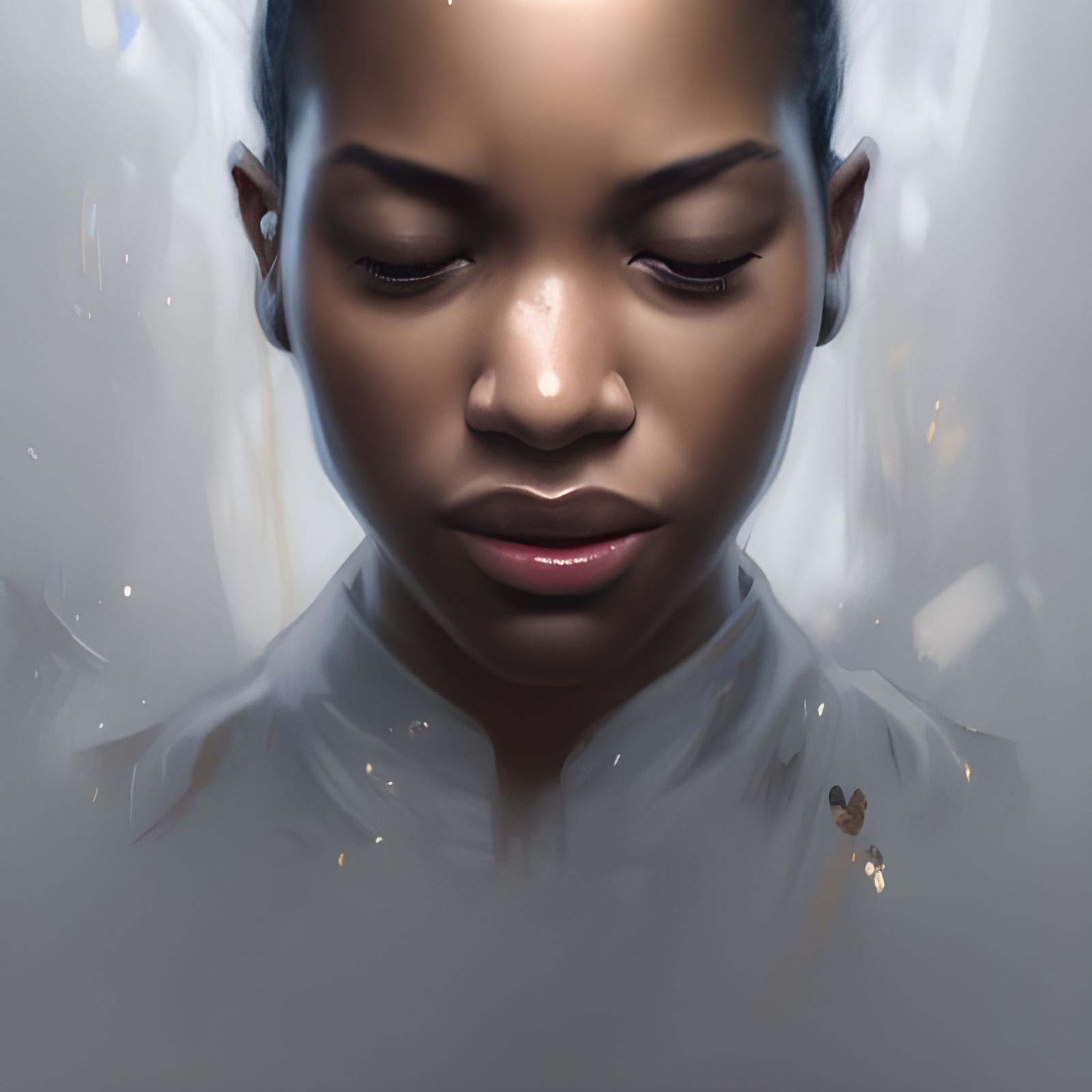 Hands Clasped Together: Detailed Portrait in 8K