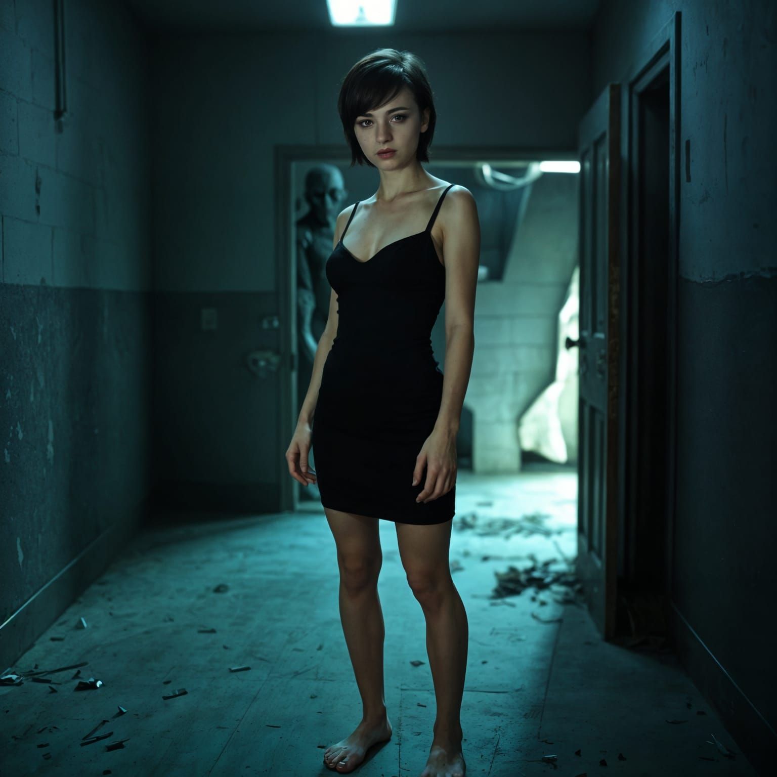 Haunted Siren in a Dark Dystopian Lair