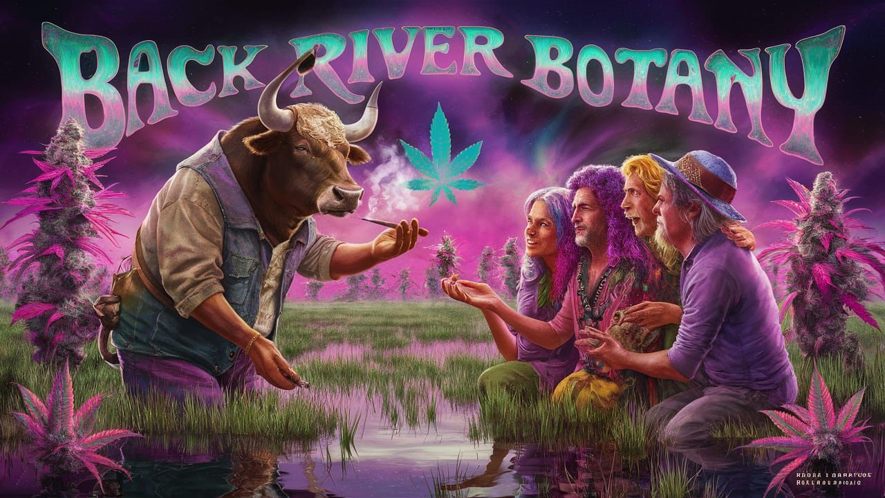 Psychedelic Hippie Bull Distributes Cannabis Seeds