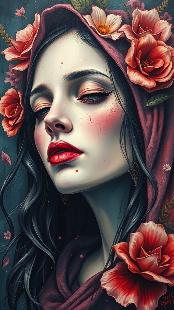 Death as Impressionist Painter in Gouache Style