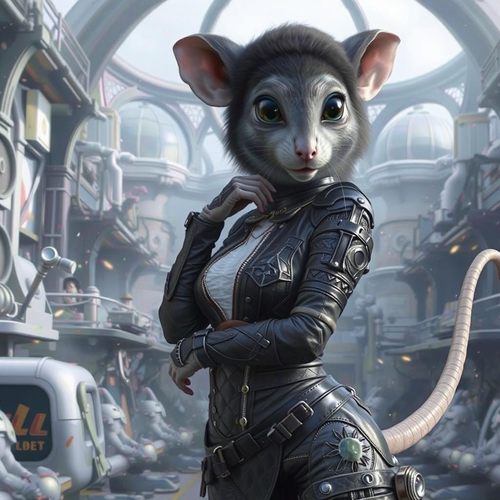 Syn - dark furred Ysoki Starfinder