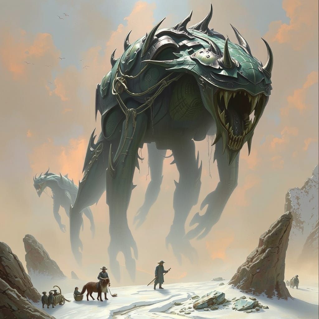 Dark Fantasy Art in the Style of Legendary Artists