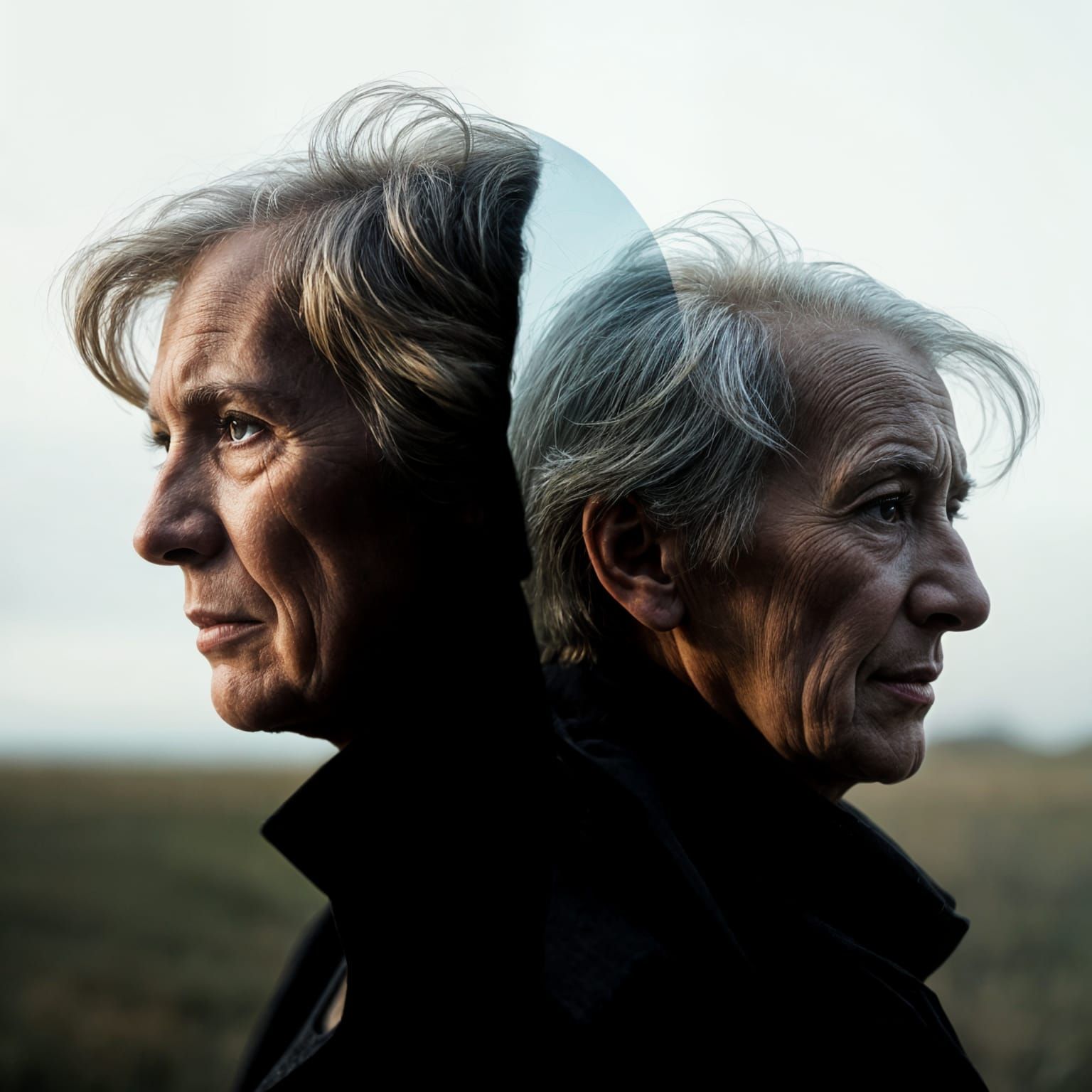 Life and Death: A Split Screen Double Exposure