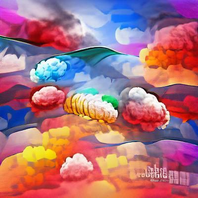 Colorful Clouds in Digital Illustration