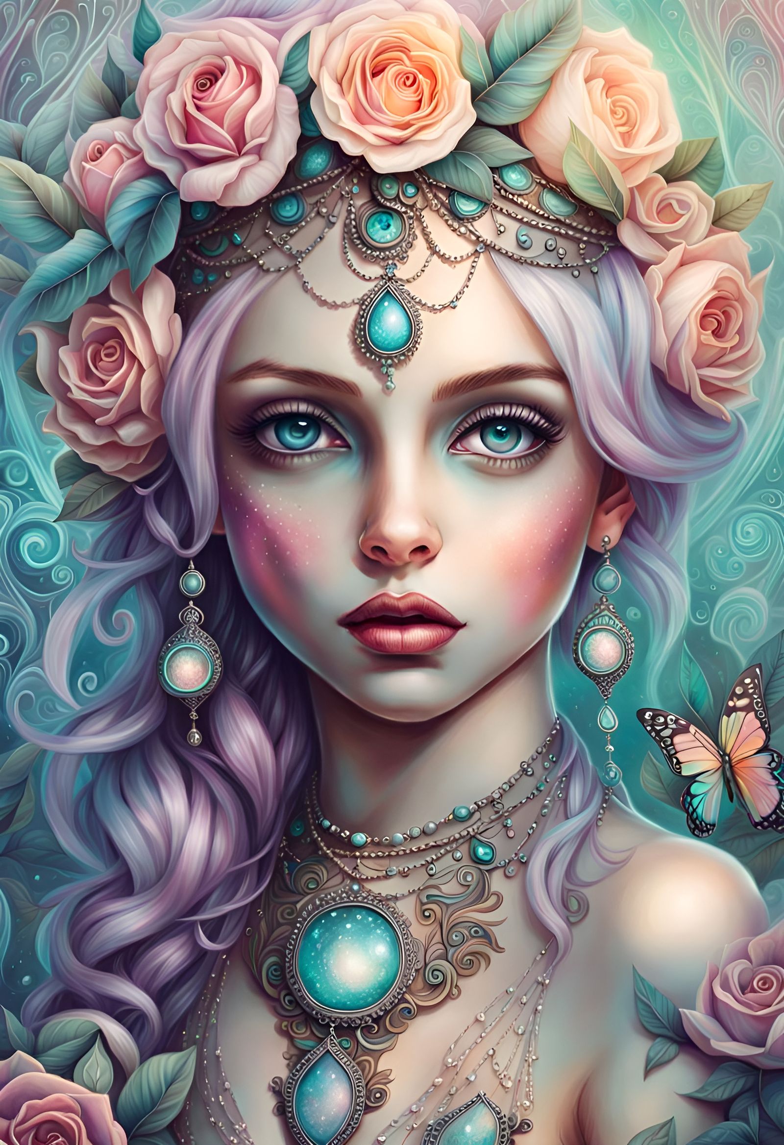 Fae Flower Girl in Soft Pastel