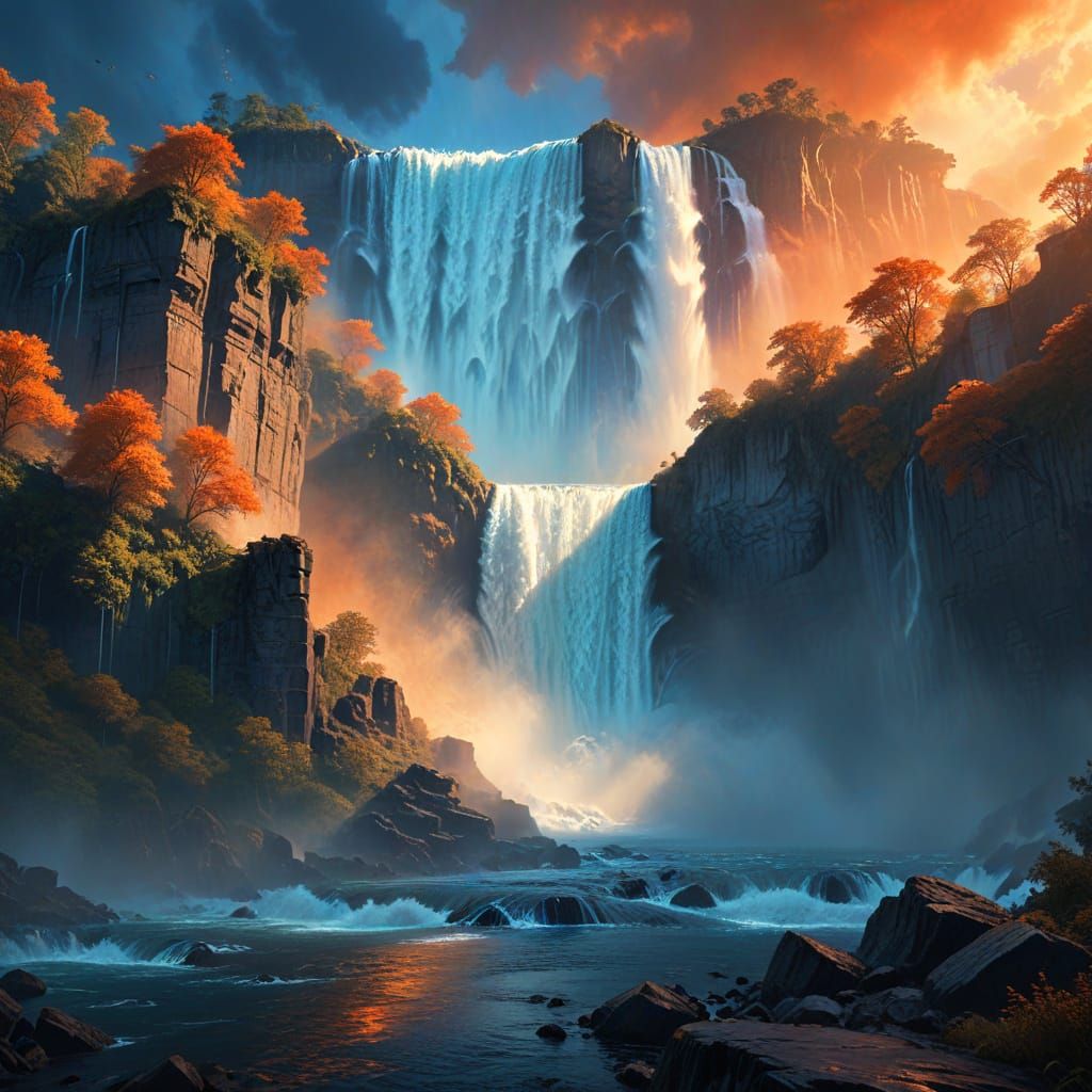 Niagara Falls: Cinematic Comic Book Art