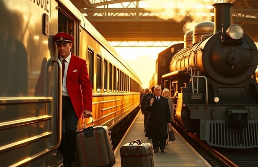 Los Angeles Train Station: Steam and Diesel in Golden Light