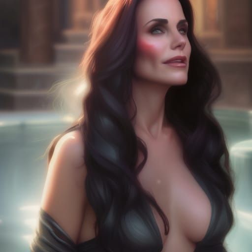 Evil Queen Portrait in Art Nouveau Style