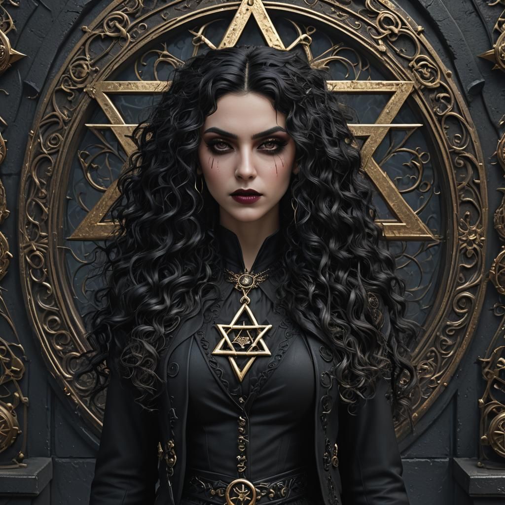 Jewish Goth Vampire Portrait in Detailed Matte Painting