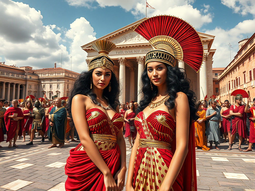 Fractal Exotic Models Posing in Roman Empire