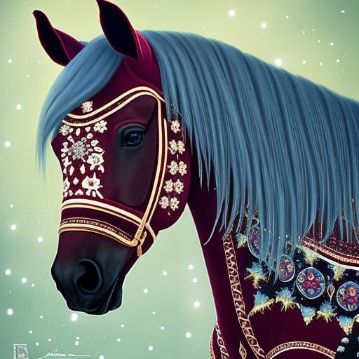 Scandinavian winter horse