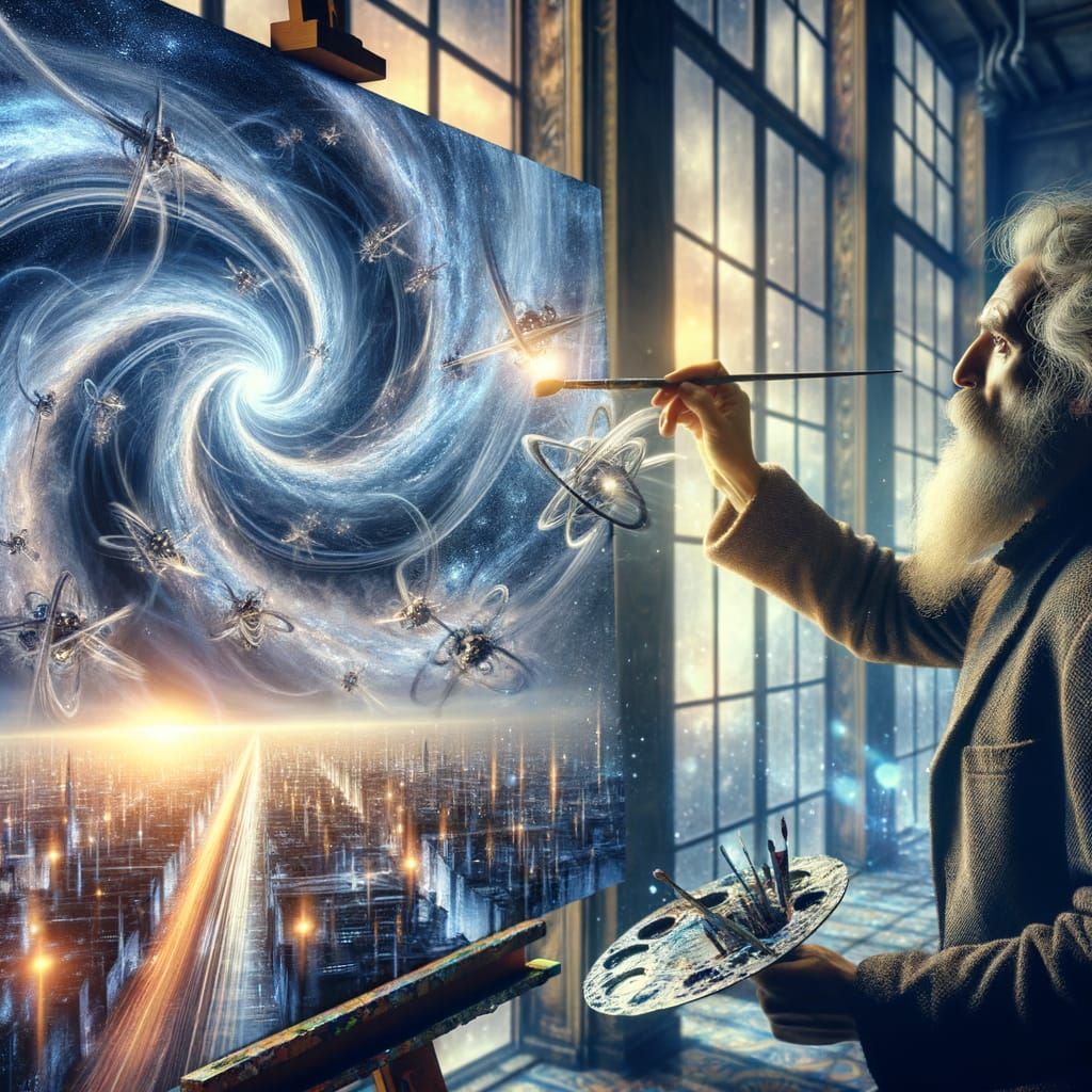 Visionary Artist Creates Swirling Dimensions in Cosmic Art