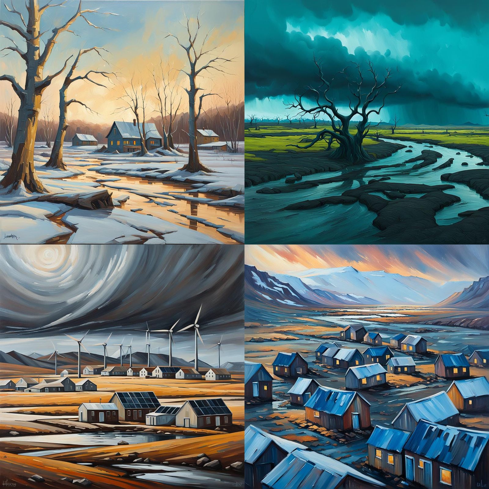 Icelandic Township in 2063: Climate Change Aftermath