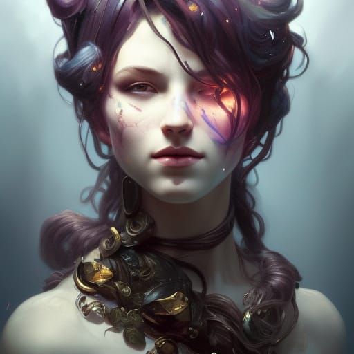 Detailed Portrait of a Dark Dreamer, Hyperdetailed