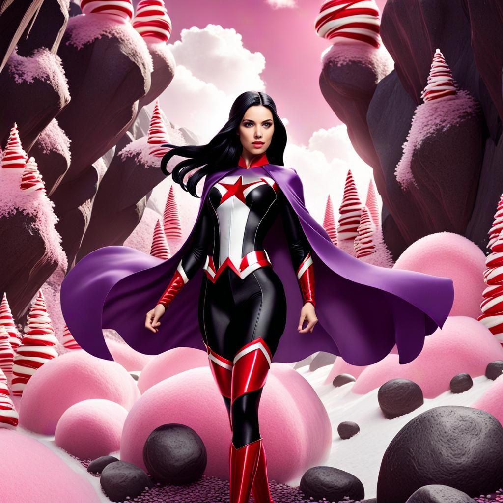 Violet Parr in Candyland: A Hyperrealistic Digital Painting