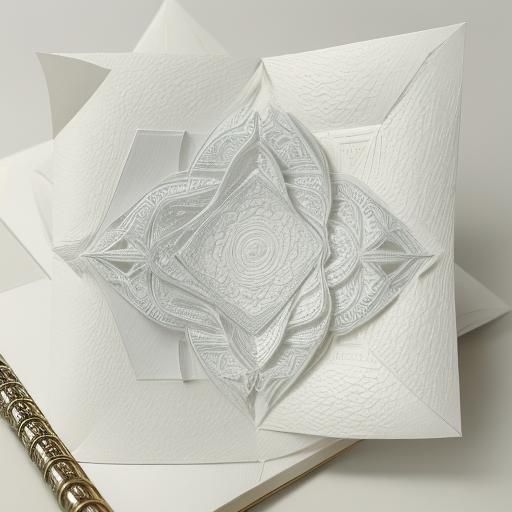 Intricate Origami Paper Folds in Digital Art
