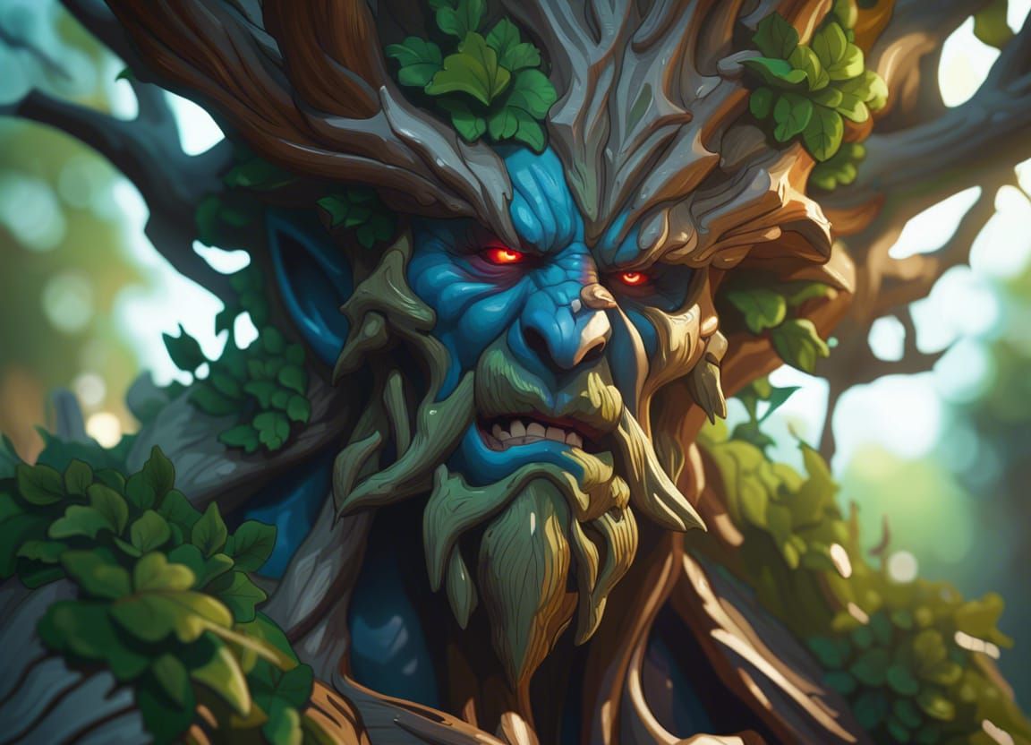 Violent Treant Unleashes Magic in Hyperdetailed Art