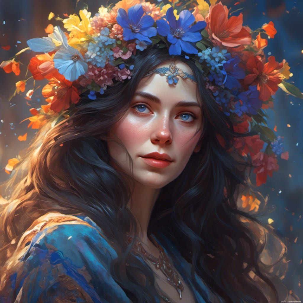 Hyperreal Portrait of a Russian Woman in Digital Art Style