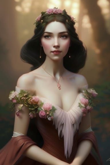 Princess Portrait in Hyperdetailed Digital Art Style