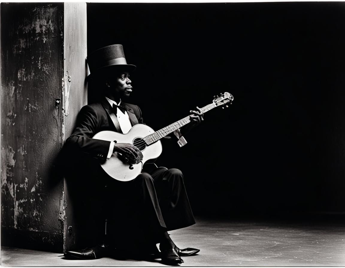 Musician Onstage in New Orleans, Avedon Style