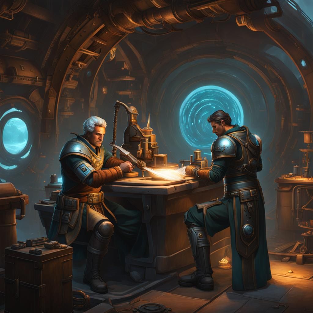 Water Genasi Artificer and Steel Defender Ship Repair