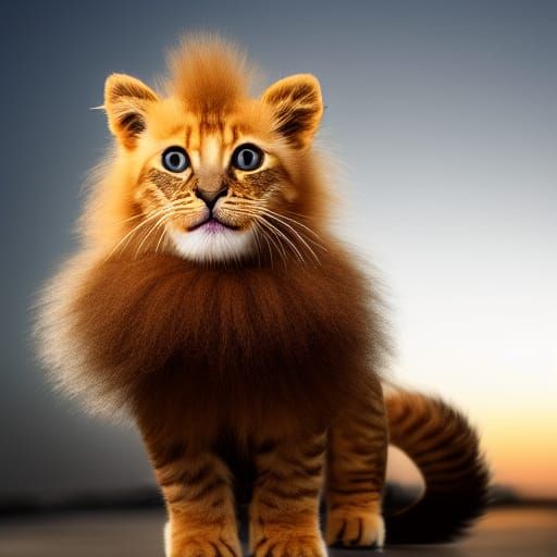 Kitten Catwalk Model in Haute Couture Style