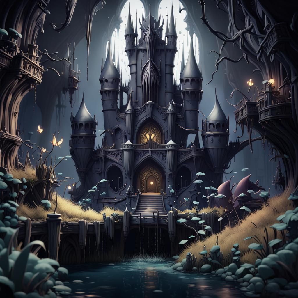 Detailed Hollow Knight Matte Painting in Deep Color