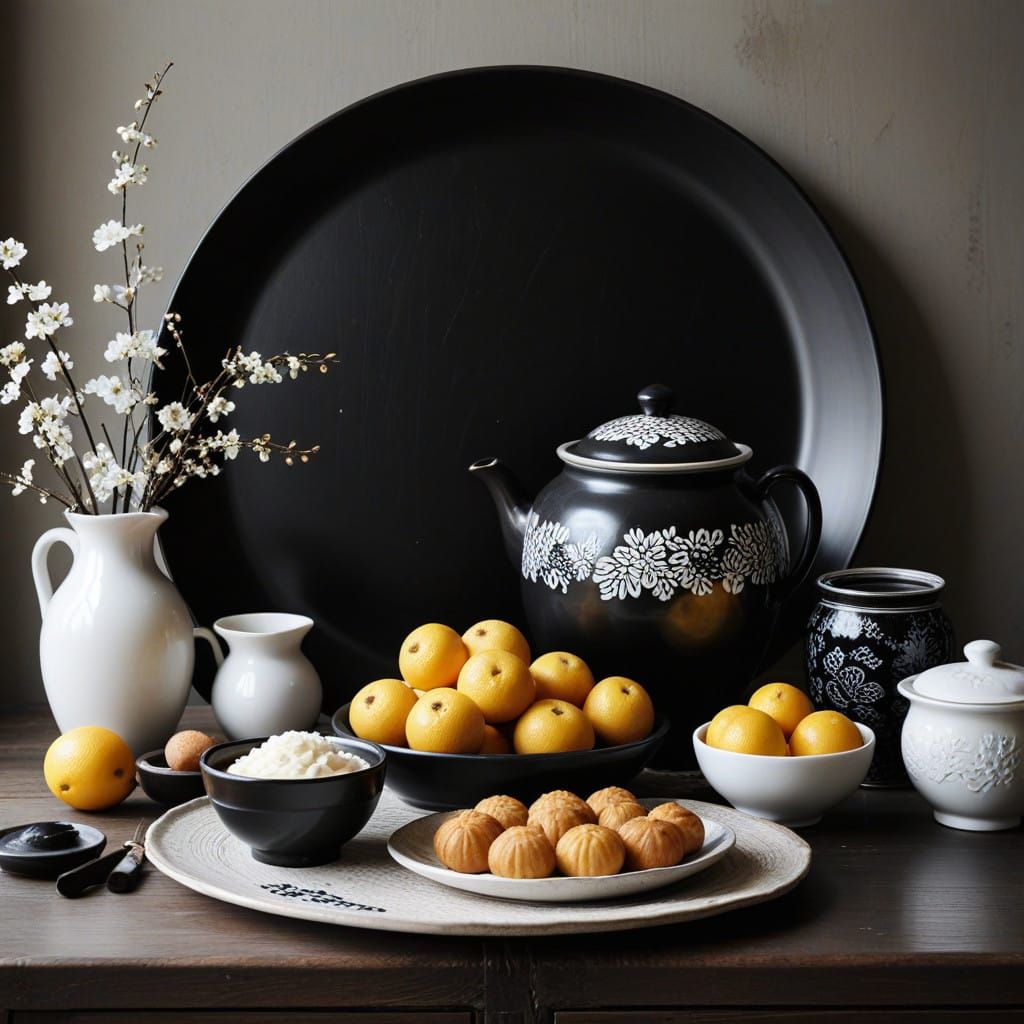 Timeless Black and White Still Life in Western Style